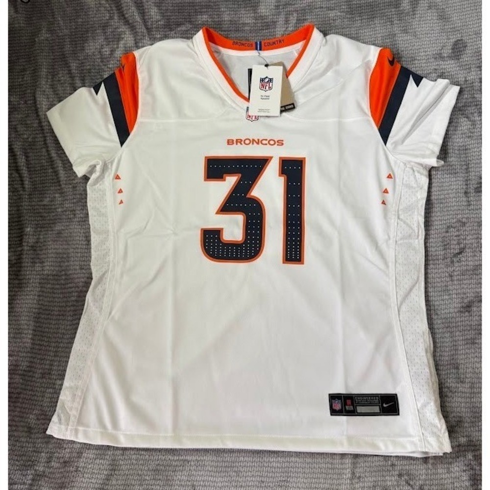 Nike NFL Denver Broncos Justin Simmons 31 Jersey White XL New 2024 Womens